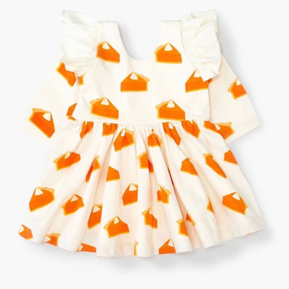 Monica + Andy Double Ruffle Let’s Dance Dress Pumpkin Pie 6-12m